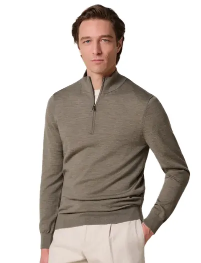 Profuomo Trui Profuomo khaki merinowol