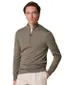 Trui Profuomo khaki PULLOVER HALF ZIP BROWN