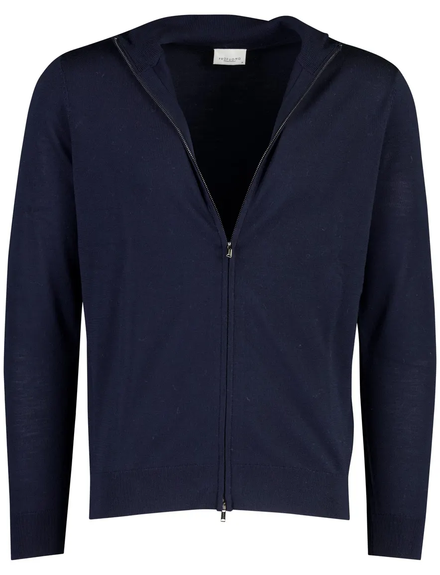 Profuomo vest donkerblauw wol