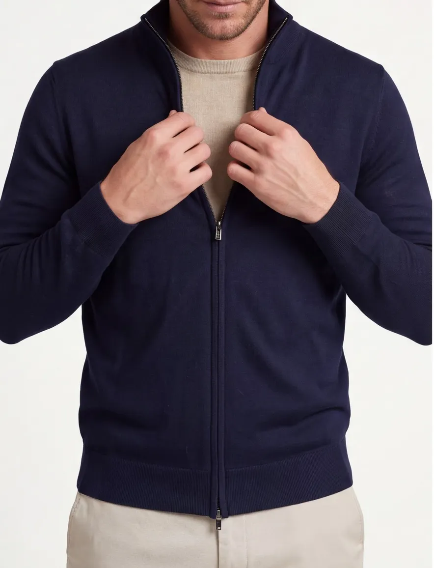 Profuomo vest donkerblauw wol