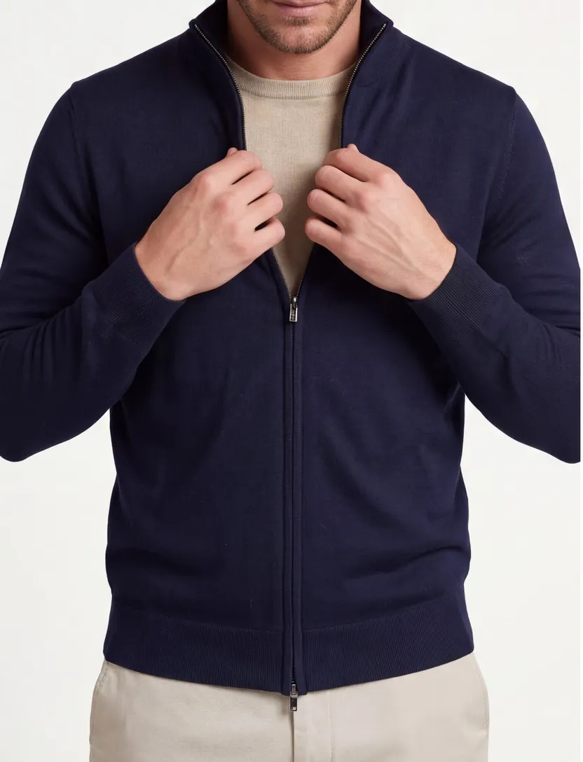 Vest Profuomo donkerblauw wol