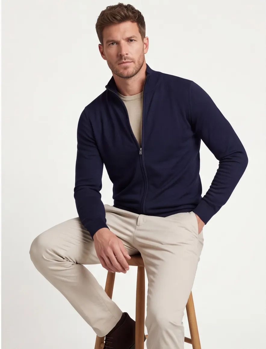 Profuomo vest donkerblauw wol