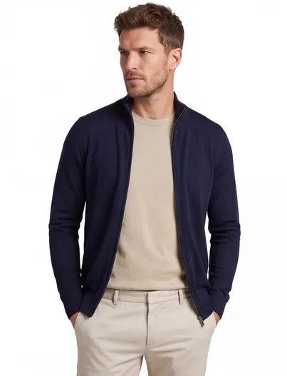 Profuomo Profuomo vest donkerblauw wol