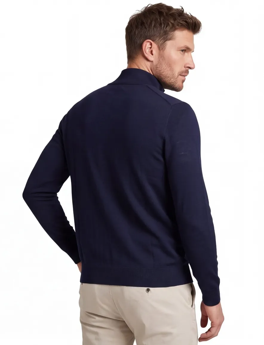Profuomo vest donkerblauw wol