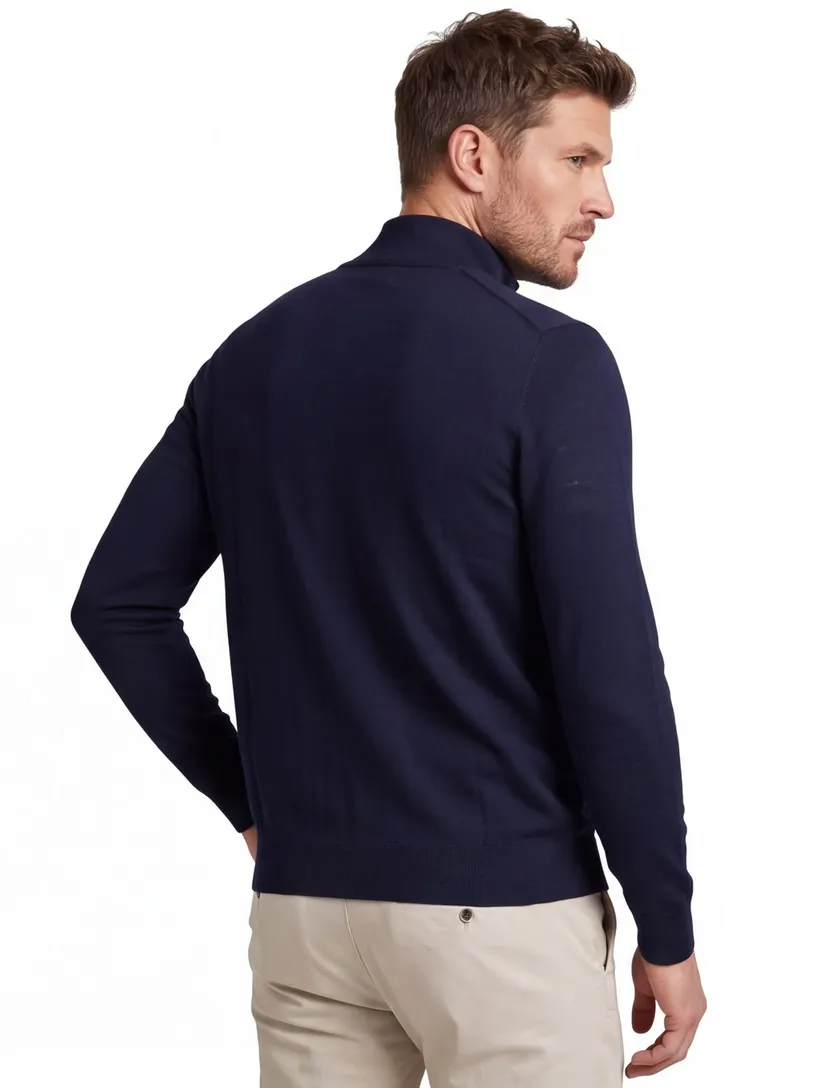 Vest Profuomo donkerblauw wol
