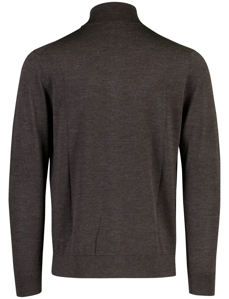 Profuomo vest bruin gemeleerd wol