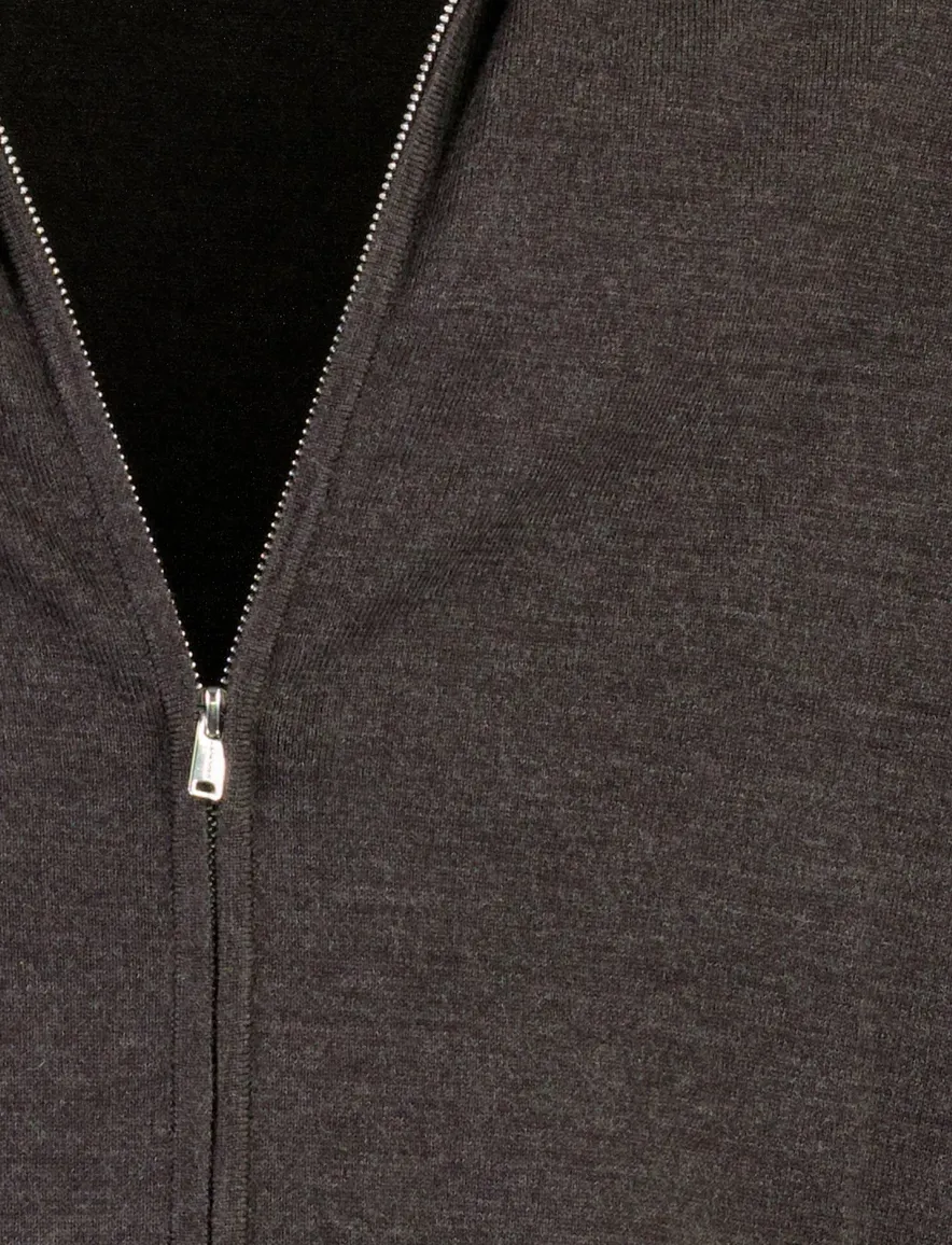 Profuomo vest bruin gemeleerd wol