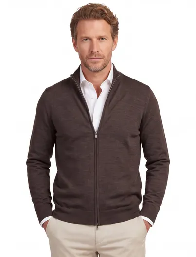 Profuomo Vesten Profuomo bruin wol