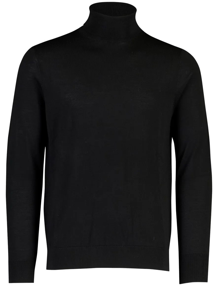 Coltrui Profuomo zwart PULLOVER ROLL NECK BLACK