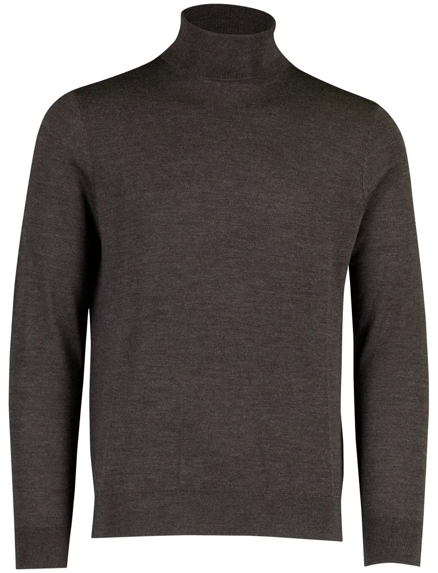 Profuomo coltrui bruin effen wol
