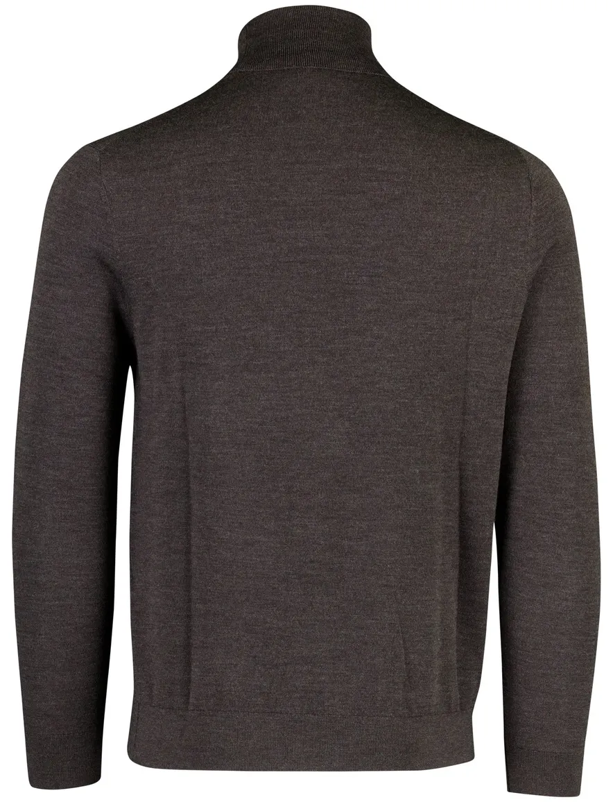 Profuomo coltrui bruin effen wol