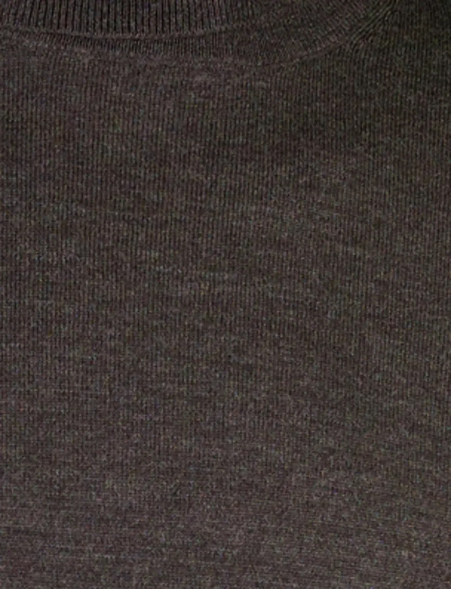 Profuomo coltrui bruin effen wol