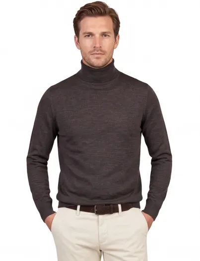 Profuomo Profuomo coltrui bruin effen wol