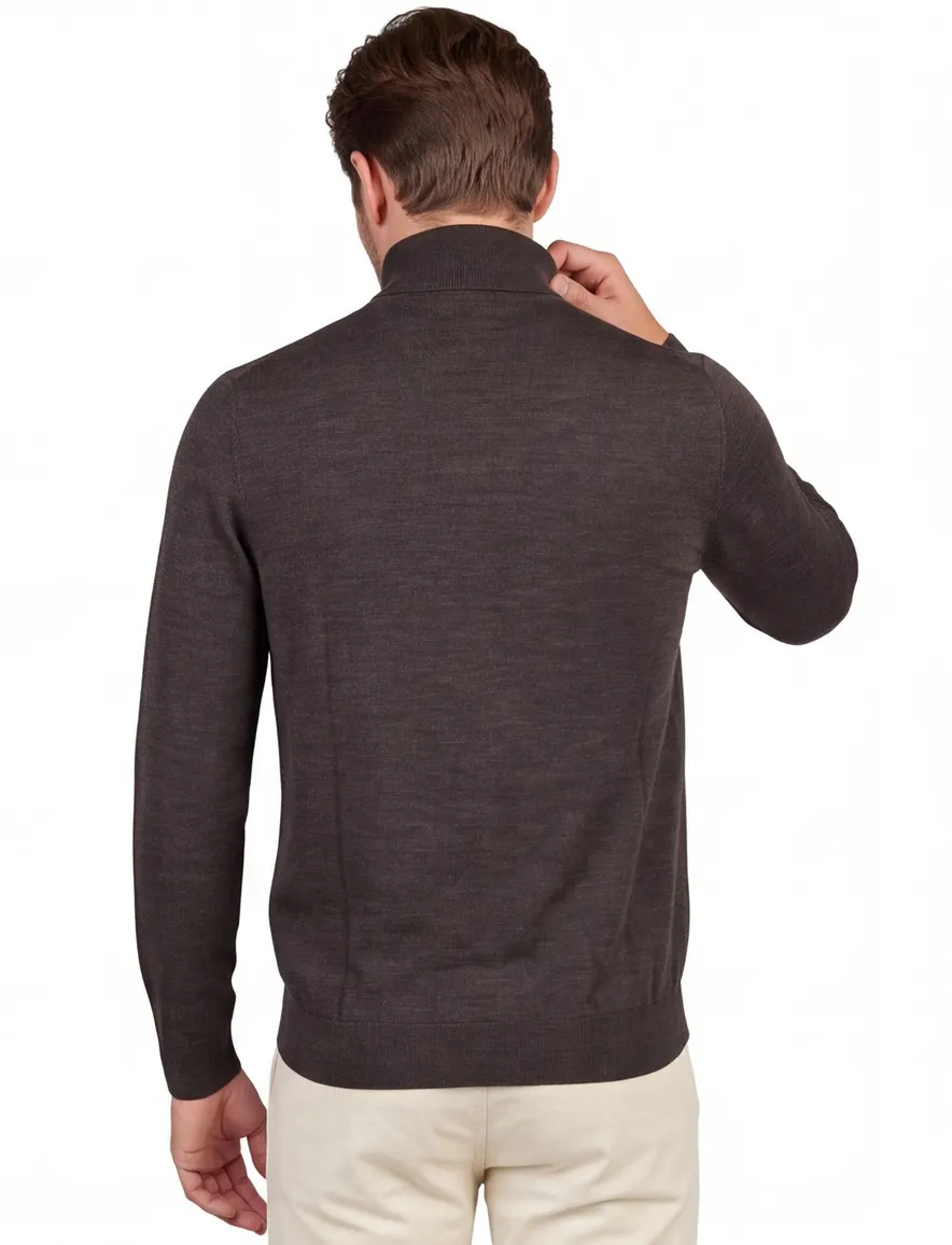 Profuomo coltrui bruin effen wol