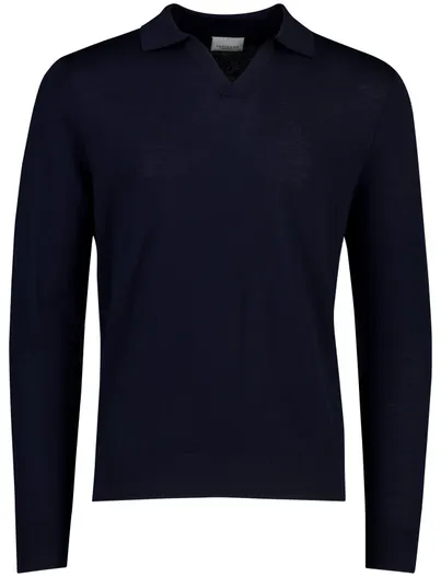 Profuomo Trui Profuomo donkerblauw merinowol polokraag