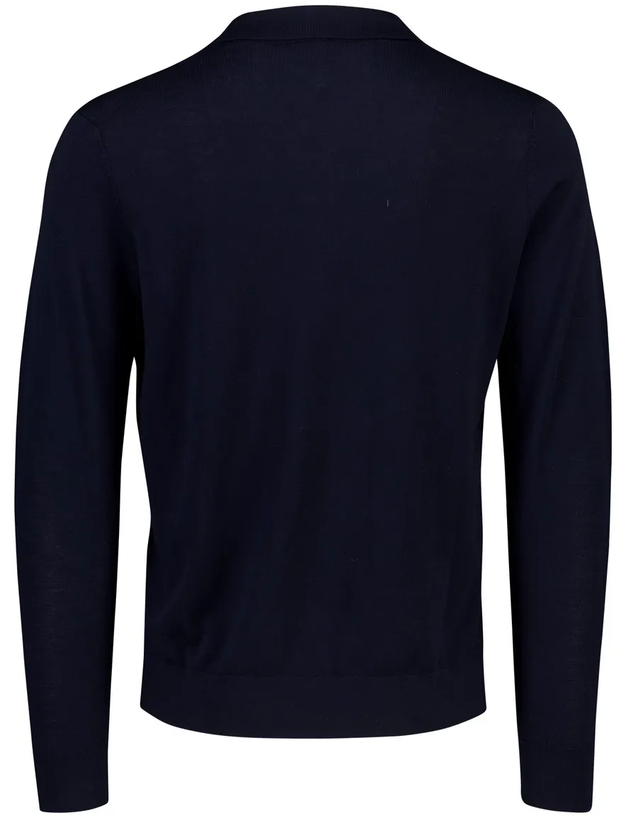 Profuomo trui donkerblauw merinowol met polokraag