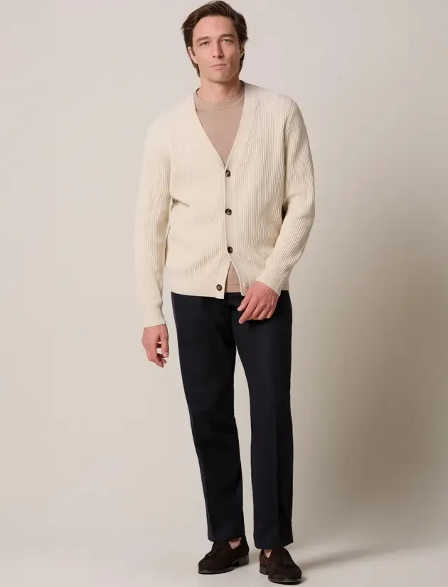 Vest Profuomo beige katoen