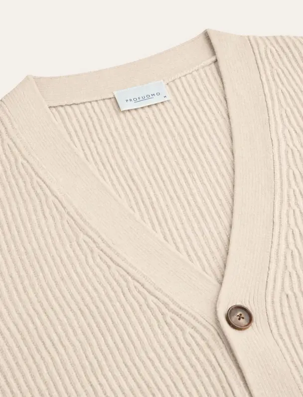 Vest Profuomo beige katoen