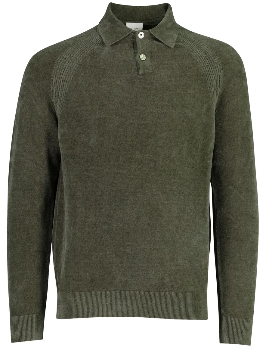 Trui Profuomo groen POLO LS GREEN