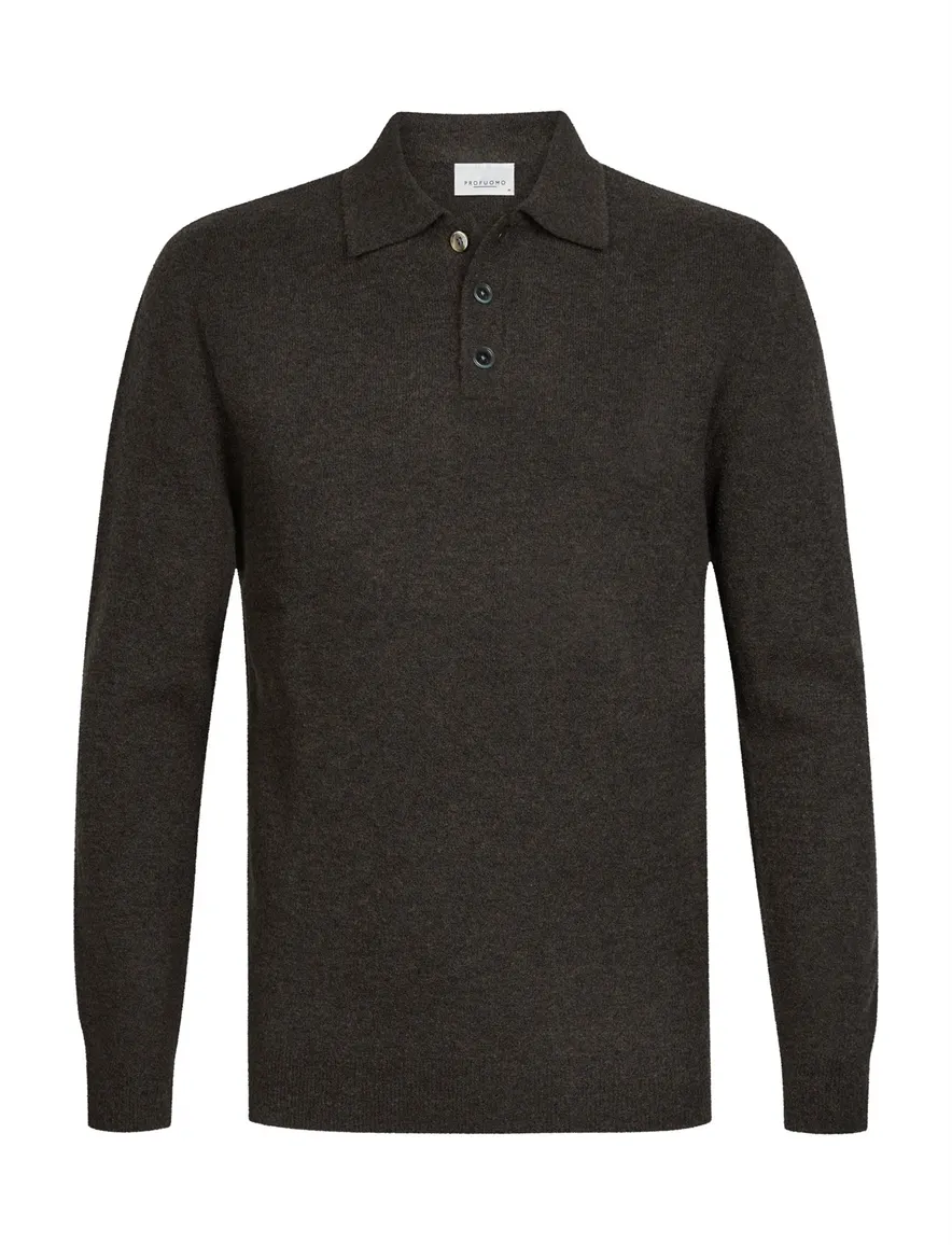 Profuomo trui bruin gebreid
