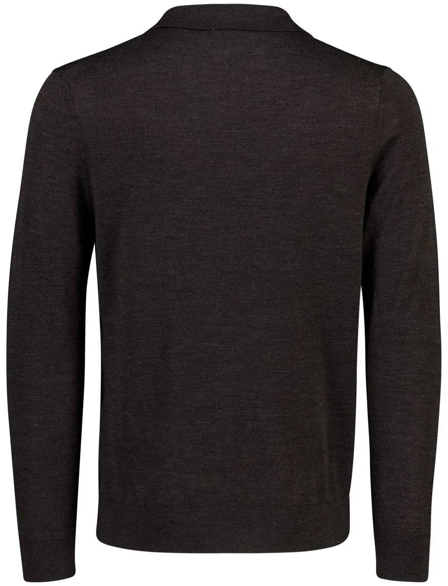 Trui Profuomo bruin POLO LS D BROWN