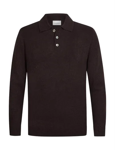 Profuomo Profuomo trui aubergine gebreid