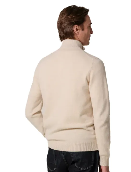 Profuomo trui half zip creme