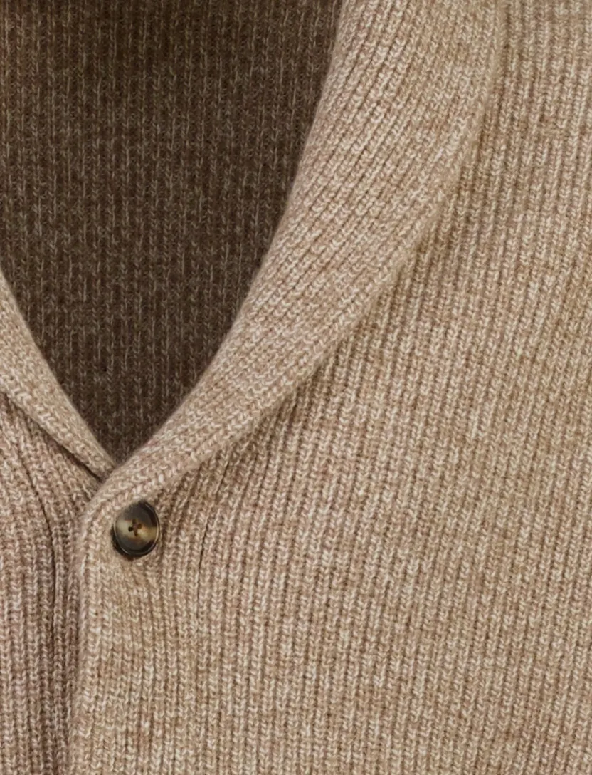 Vest Profuomo camel gebreid