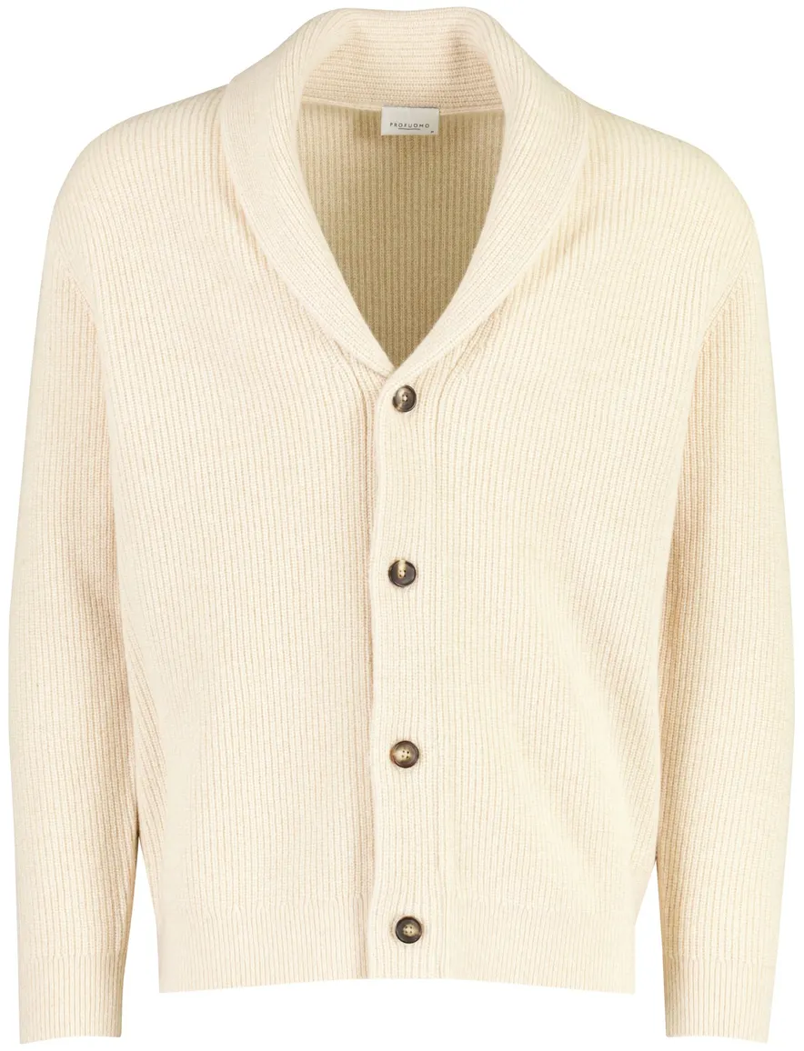 Vest Profuomo beige CARDIGAN SHAWL COLLAR SAN