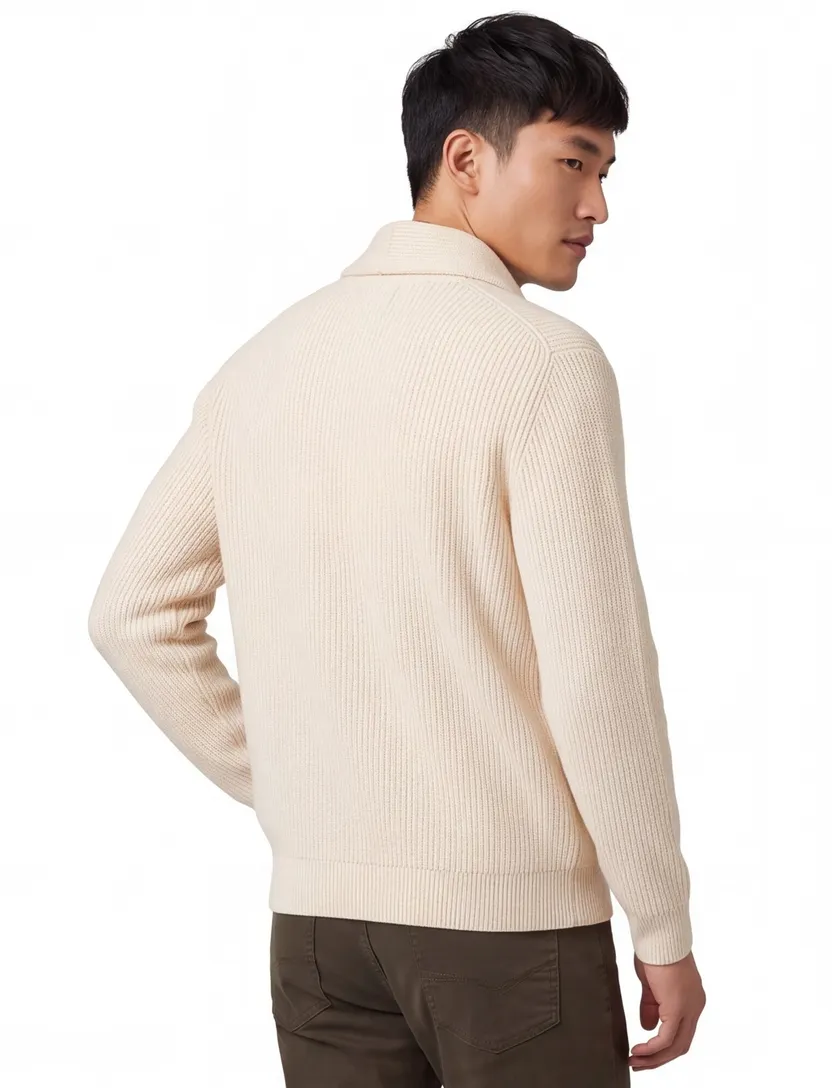 Vest Profuomo beige gebreid wol