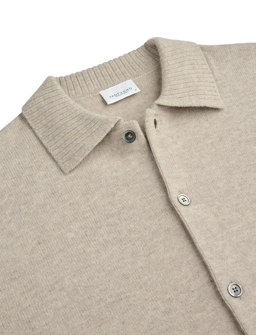 Vest Profuomo beige CARDIGAN FULL BUTTON BEIG