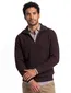 Profuomo trui half zip bruin gebreid
