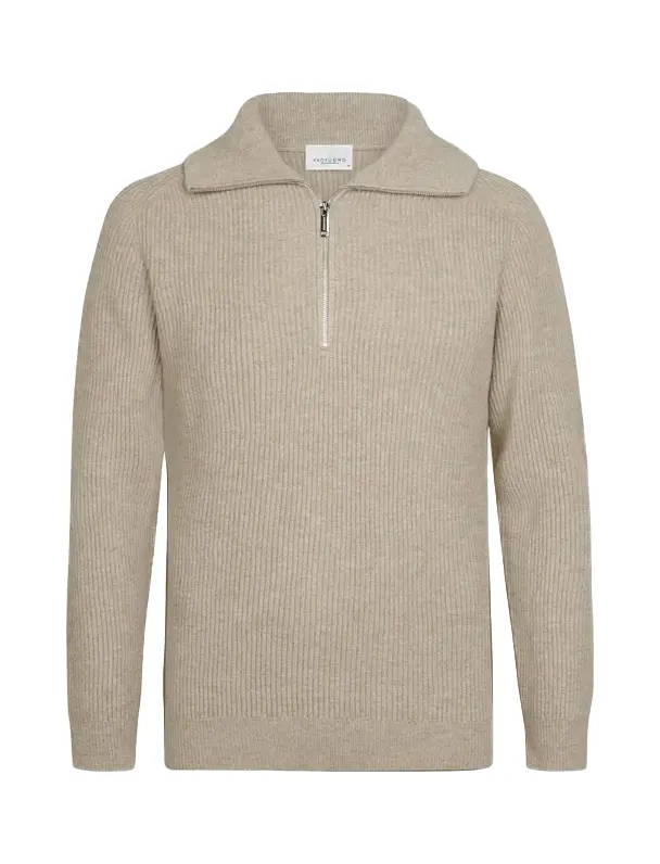 Trui Profuomo beige wol