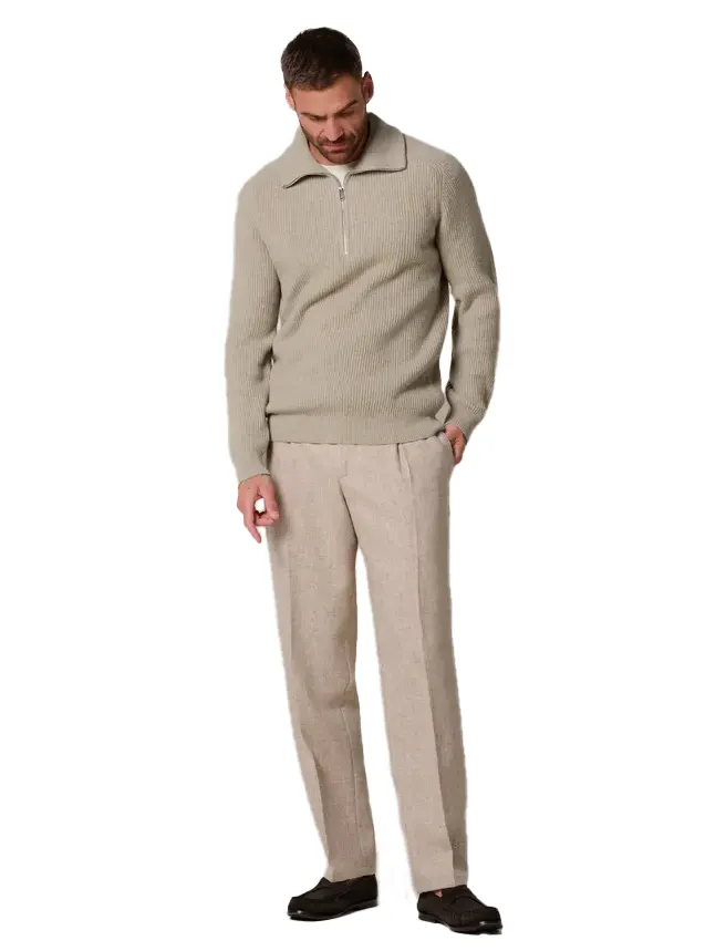 Trui Profuomo beige wol