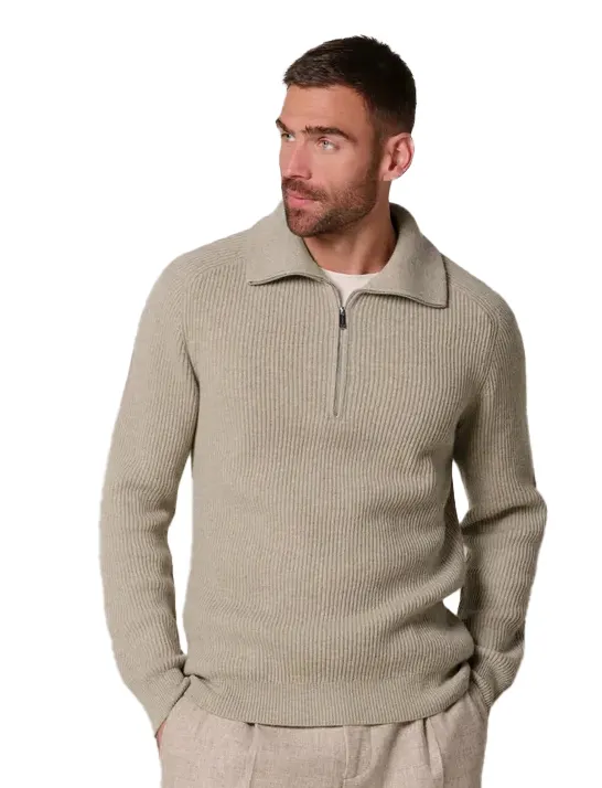 Trui Profuomo beige wol