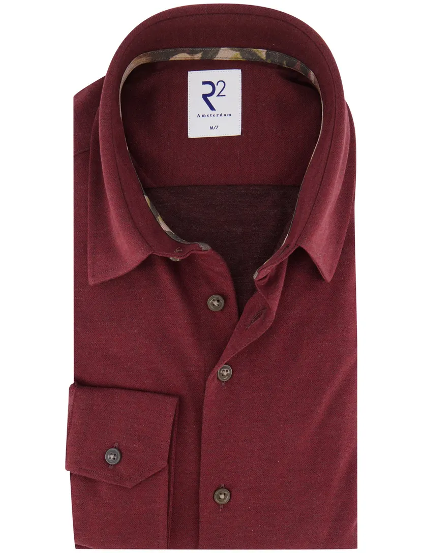 Overhemd R2 bordeaux