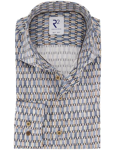 R2 Overhemd R2 blauw