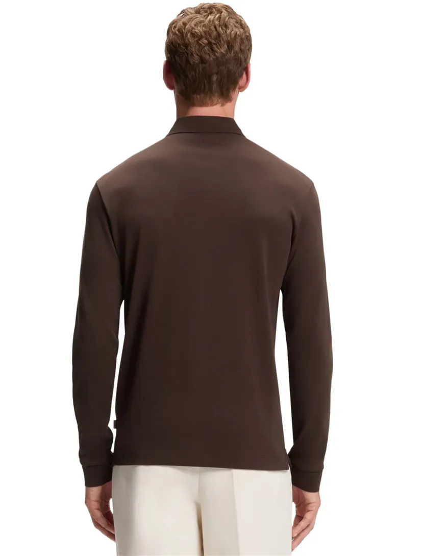 Poloshirt BOSS bruin jersey