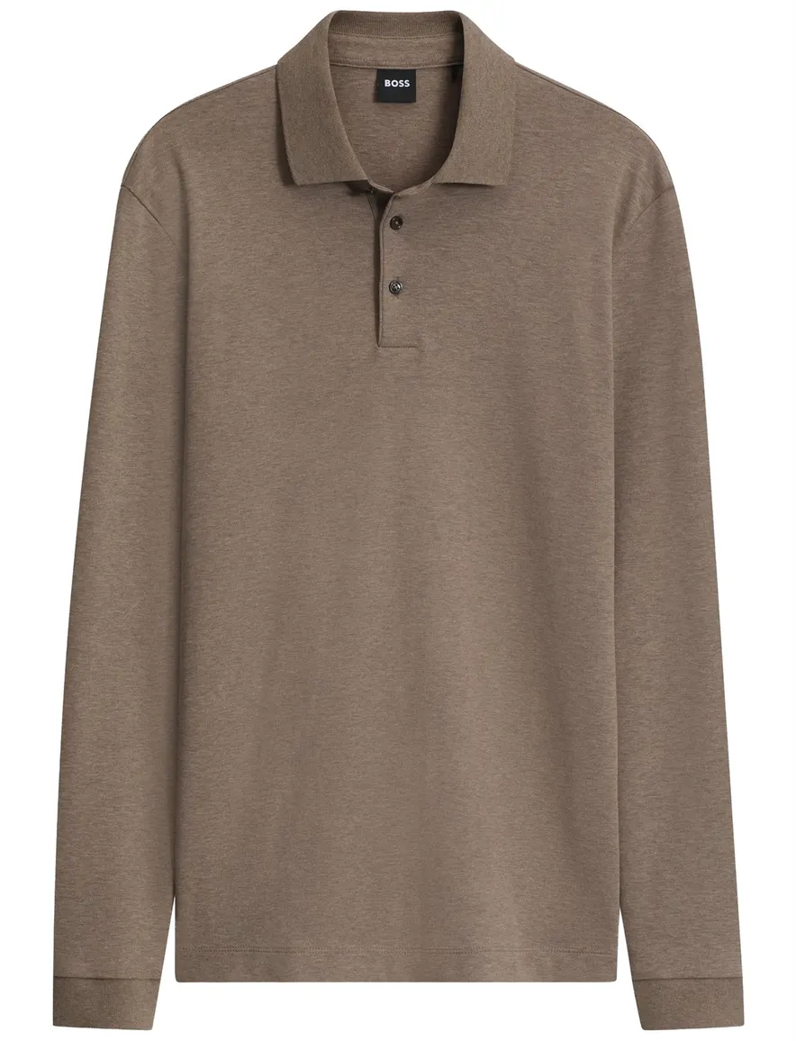 BOSS Pado poloshirt beige jersey