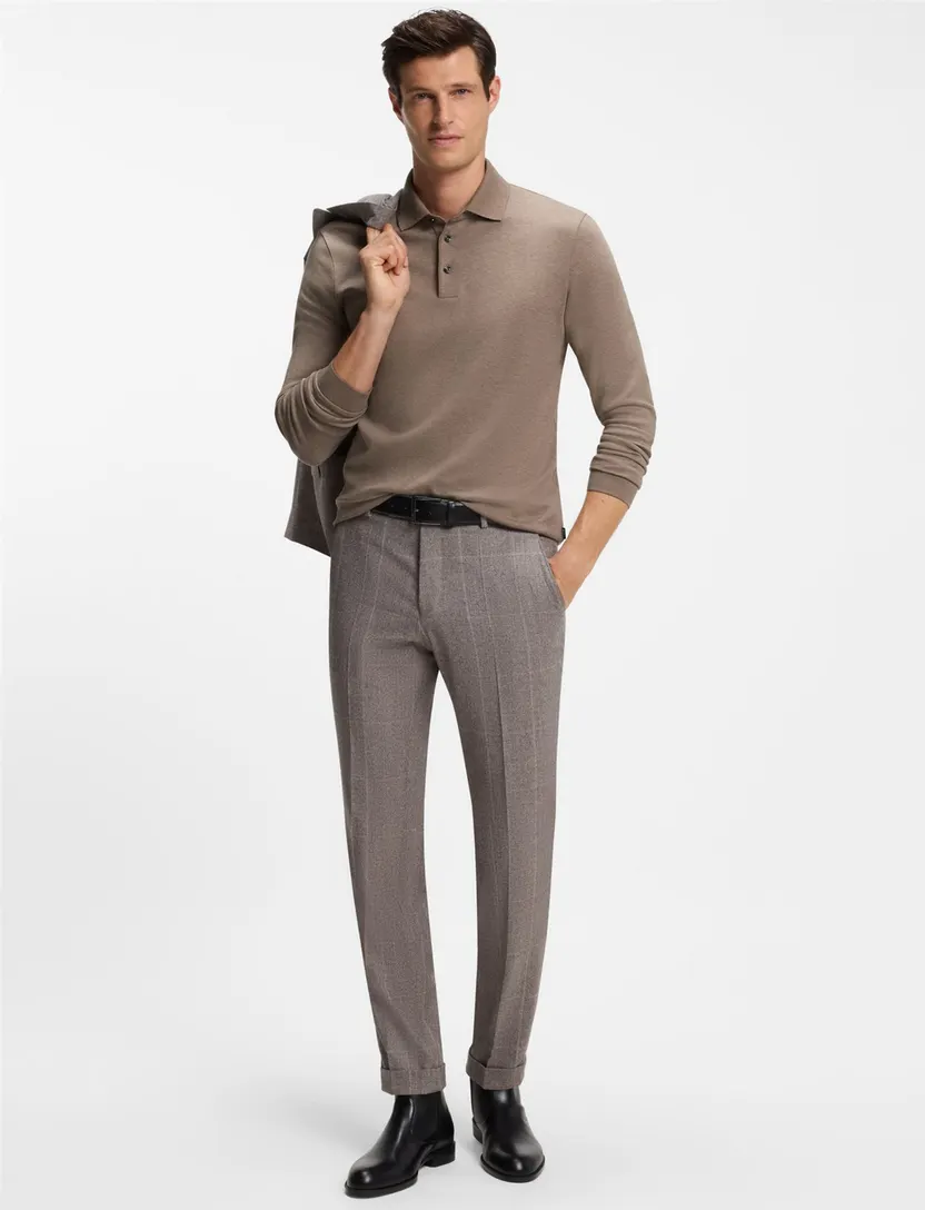 Poloshirts BOSS beige jersey