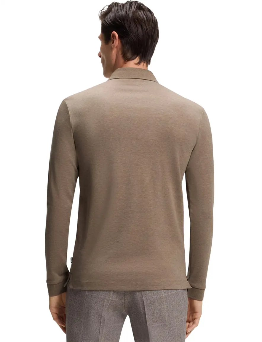 BOSS Pado poloshirt beige jersey
