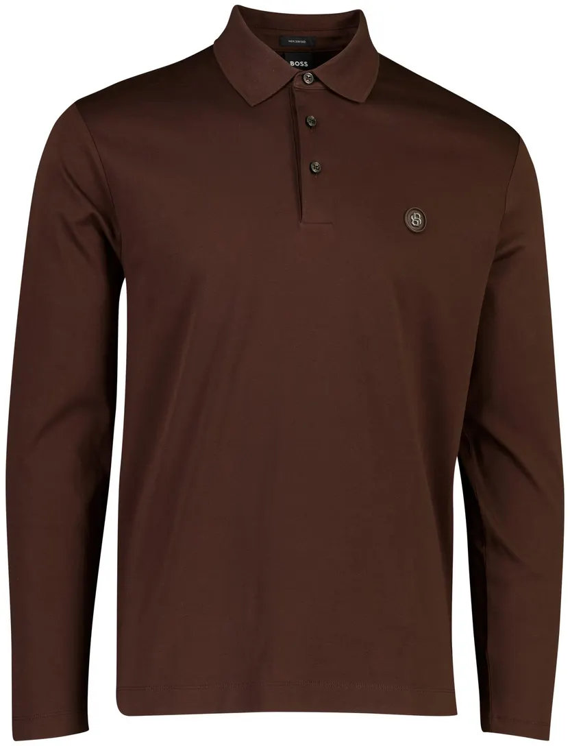 Poloshirt BOSS Black bruin stretch