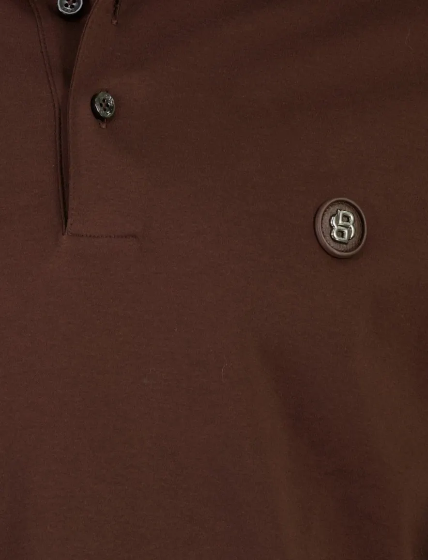 BOSS Black poloshirt bruin stretch