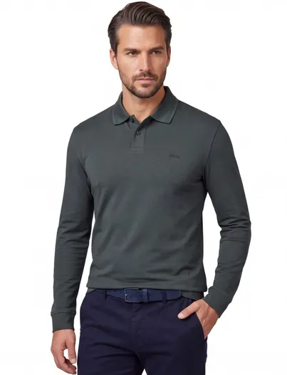 Hugo Boss Poloshirt BOSS Orange groen katoen