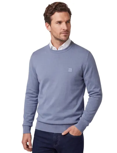 Hugo Boss BOSS trui ronde hals blauw