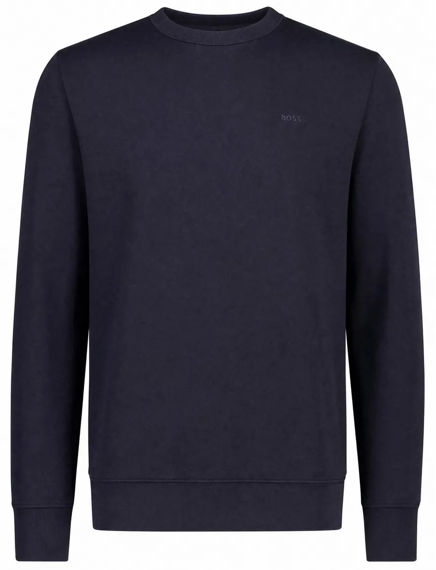 BOSS Black trui donkerblauw ronde hals