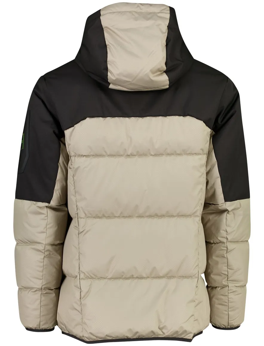 BOSS Green gewatteerde jas khaki gevoerd