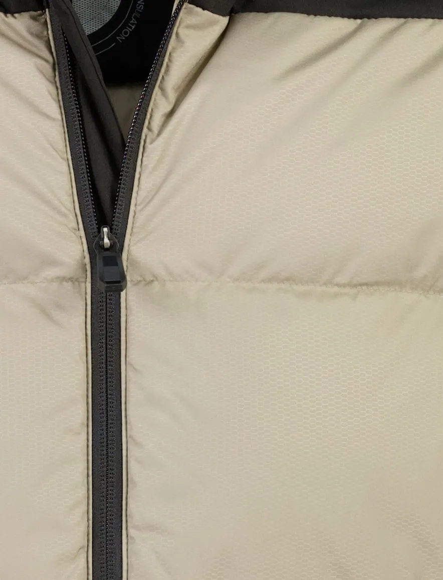 BOSS Green gewatteerde jas khaki gevoerd