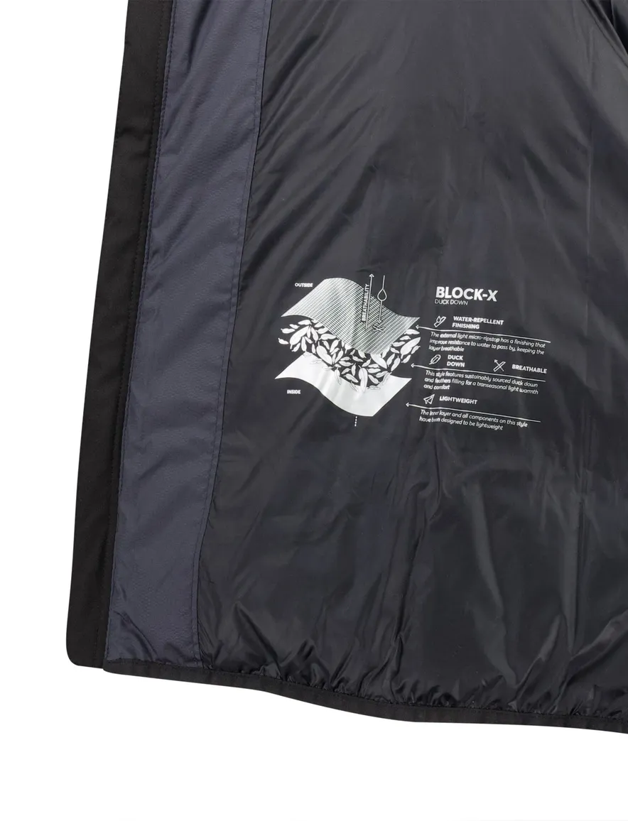 BOSS Green parka jas donkerblauw effen waterafstotend