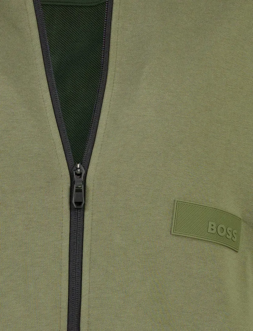 Vest BOSS Green groen katoen